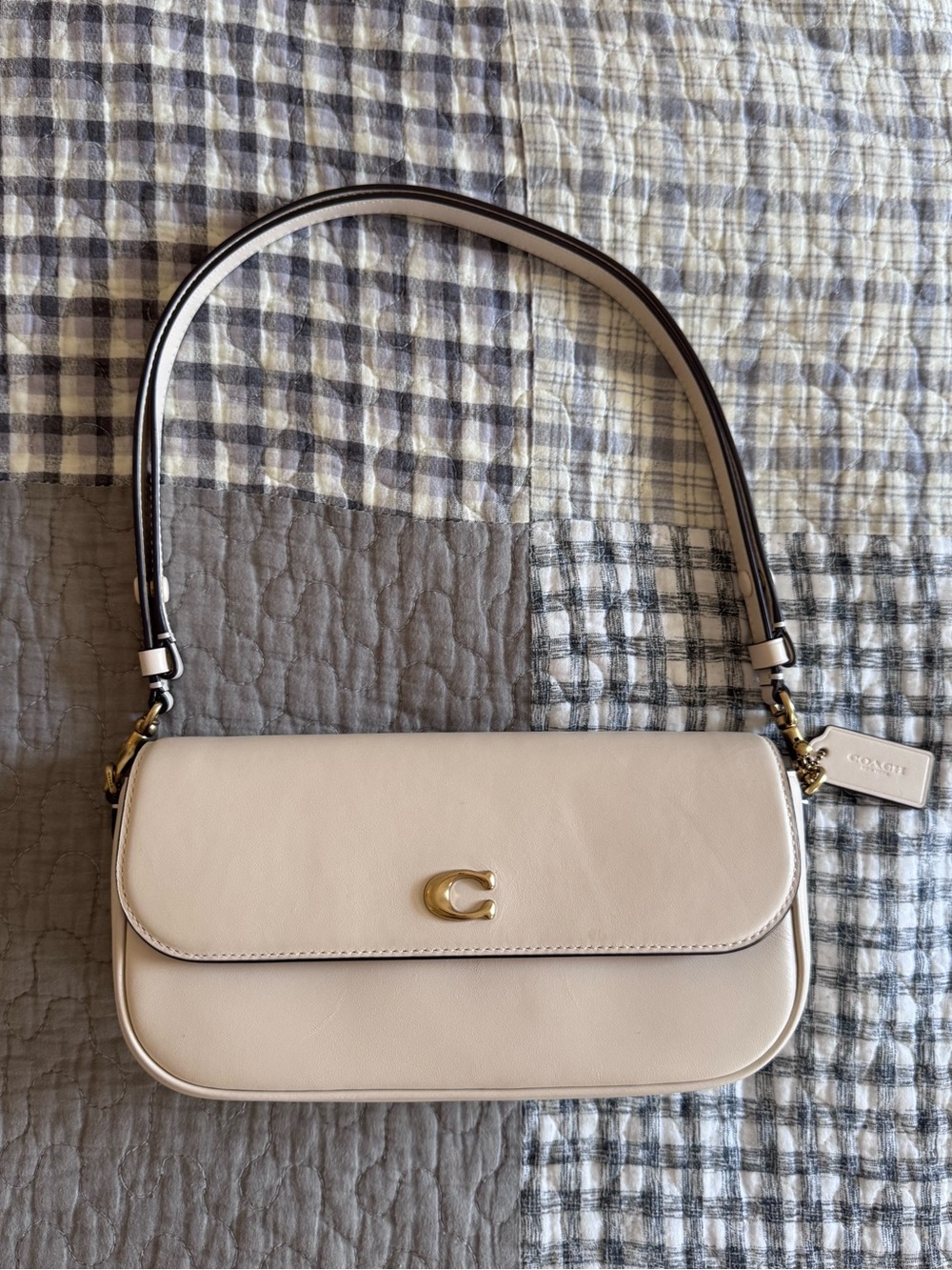 Coach Cream Leather Shoulder/Crossbody Bag